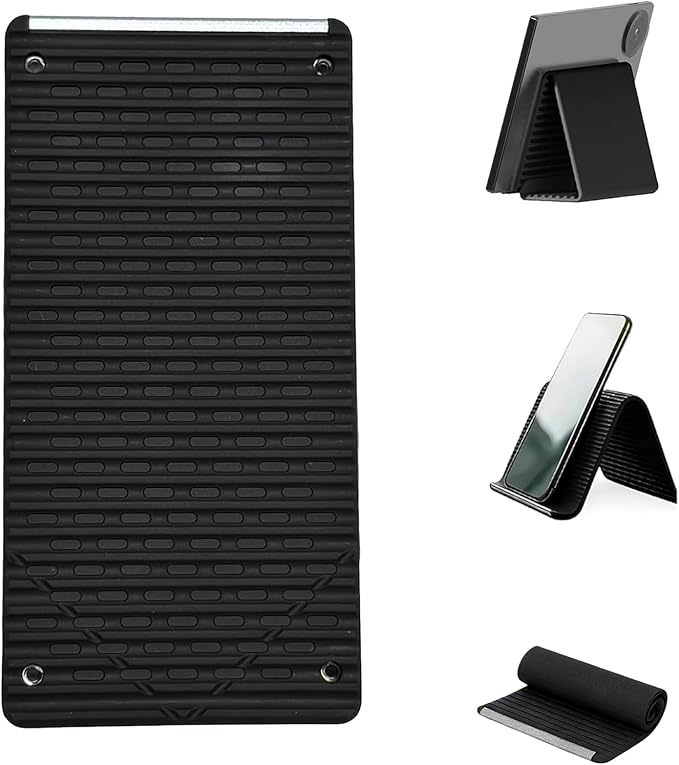 2026 New Flexible Silicone Phone Holder, 360° Bendable Aluminum Core Stand, Portable Foldable Anti-Slip Universal Mount for Phone Tablet Laptop, Ideal for Travel Office Desktop Home (Black)