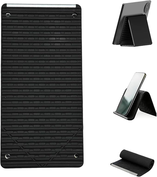 2026 New Flexible Silicone Phone Holder, 360° Bendable Aluminum Core Stand, Portable Foldable Anti-Slip Universal Mount for Phone Tablet Laptop, Ideal for Travel Office Desktop Home (Black)