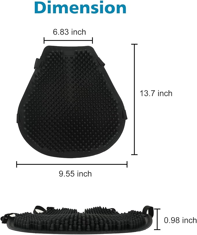 SUNPIE Motorcycle Seat Cover with Bullet Design Universal Silicone Breathable Comfortable Pad for Motorbike Long Rides