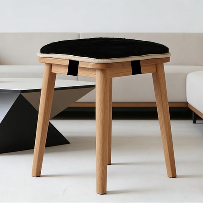 Anti-Slip Seat Cushions with Ties, Plush Dining Chair Pads, Durable Foam Cushions, Universal Stool Padding, Indoor-Outdoor Seat Cushions(Camel,Square 12X12in)