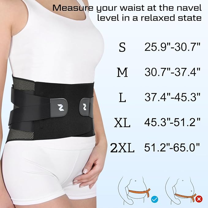 NEENCA Lower Back Brace for Lower Back Pain Relief, Medical Grade Lumbar Support Belt for Women Men, Herniated Disc,Lumbar Strain,Sciatica, Scoliosis (Black, XX-Large)