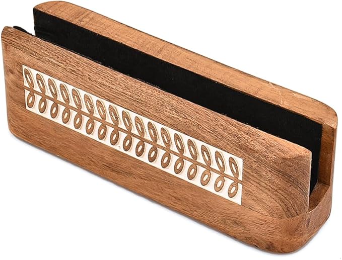 Laptop Stands Acacia Wood Vertical Laptop Stand | Space-Saving Desktop Organizer | Holder for MacBook, Dell, HP & More (8" x 2.3" x 2.5")