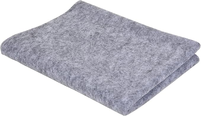 MEGREZ Chinese Calligraphy Drawing Felt Mat, Sumi Xuan Paper Painting Felt Desk Pad for Chinese Calligraphy Writing Japanese Drawing, Gray, 19.6 x 27.5 inch (50 x 70cm)