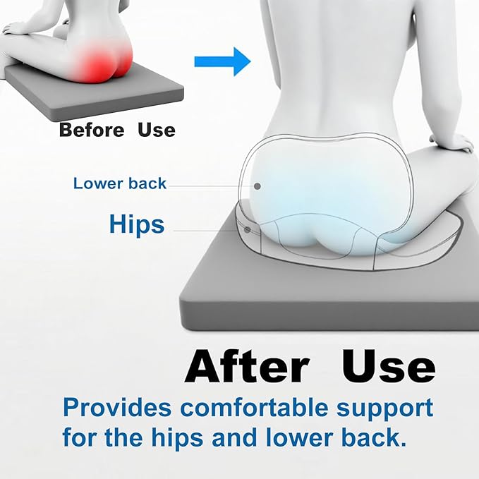 Memory Foam Seat Cushion for Office Chair, Wheelchair Cushions,Hemorrhoid Pillow,Lower Back Support,Bed Sore Cushions for Butt,Cushion for Coccyx Pressure Relieves,Washable Cover.(Black)