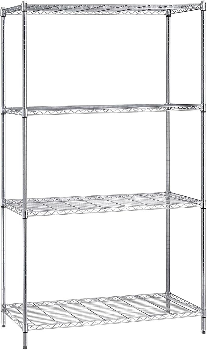 Quantum Storage Systems WR63-2130C Starter Kit Wire Shelves Chrome 4 Shelves 63" H x 30" W x 21" D