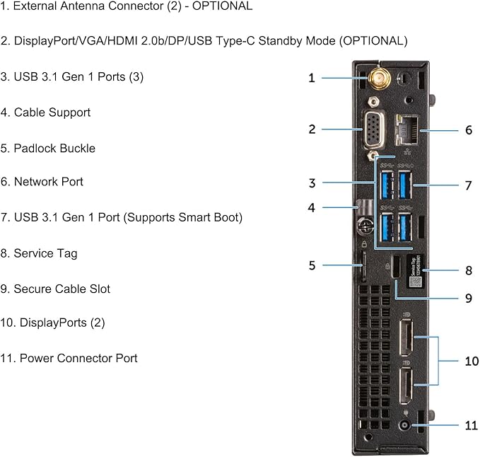 Dell OptiPlex 7060 Mini Desktop Computer with 24" FHD Monitor, RGB Speakers, Core i5-8500 3.0GHz-4.1GHz, 16GB RAM, 512GB SSD, DP Cable, RGB Keyboard, Mouse, Windows 11Pro (Renewed)
