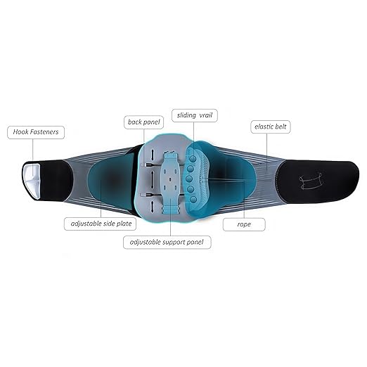 Back Brace Support Belt-Lumbar Support for Back Discomfort, Sciatica, Scoliosis, Herniated Disc Adjustable Support Straps-Lower Back Brace with Removable Lumbar Pad for Men & Women (S/M)