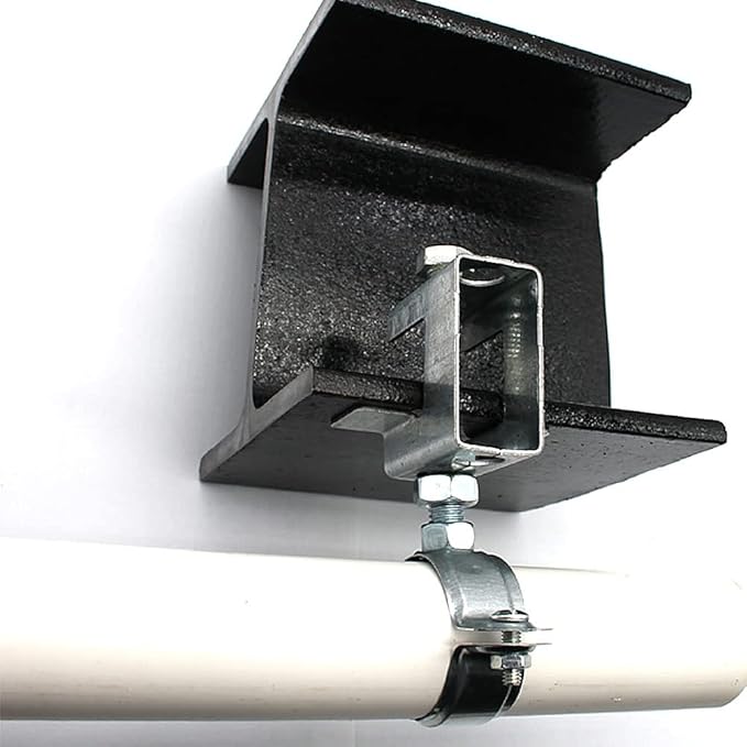 Conduit Hanger with Beam Clamp & Pipe Support Bracket (8 Pcs) - 1-1/4" (32mm) Cable Clamps for I-beam Installation