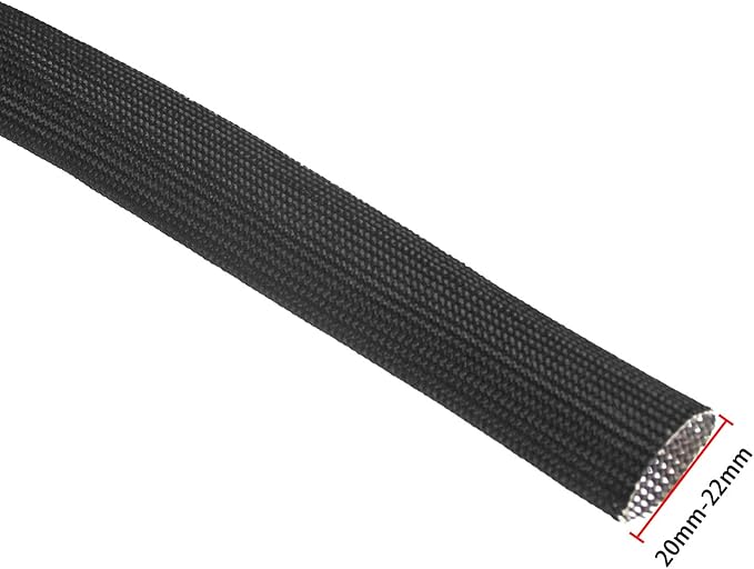 Fiberglass Heat Shield Sleeve - 3/4" ID X 10' Adjustable Hose Heat Shield Spark Plug Wire Black For Car Wire Loom Brake Line Cable