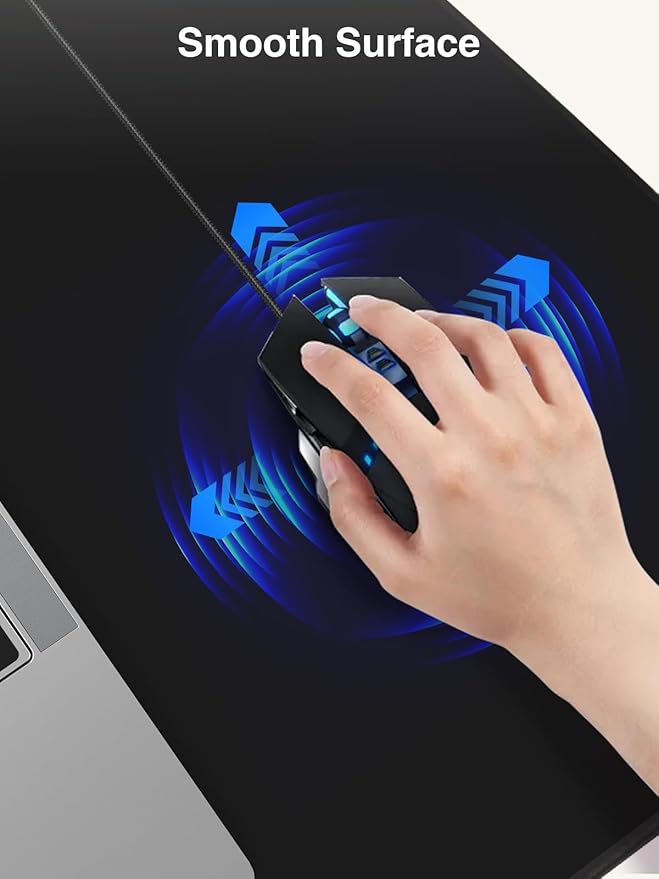 4-in-1 Mouse Pad with Wireless Charging for Phone/AirPods/Apple Watch, 31.5"x15.8" Large, Waterproof Smooth Surface, Non-Slip Base, with Adapter