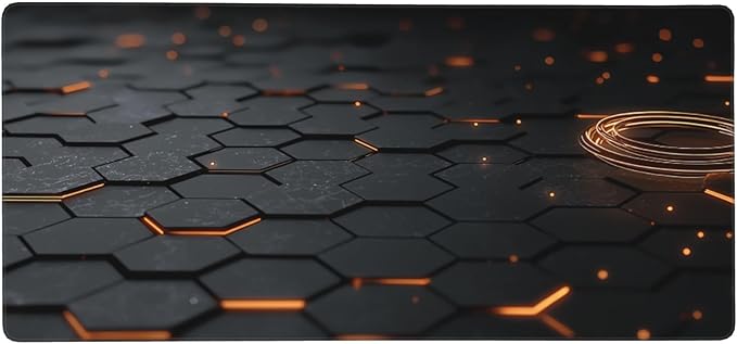 Large Extended Gaming Mouse Pad with Stitched Edges, (35.4X15.7In) Durable Non-Slip Natural Rubber Base, Waterproof Computer Keyboard Pad Mat for Esports Pros/Gamer/Desktop/Office/Home (E)