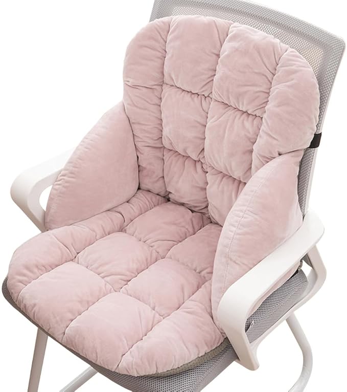 LYFJMUS High Back Office Chair Cushion Soft Desk Chair Pad with Ties Rocking Chair Cushion for Office Car Home Dining Room Kitchen