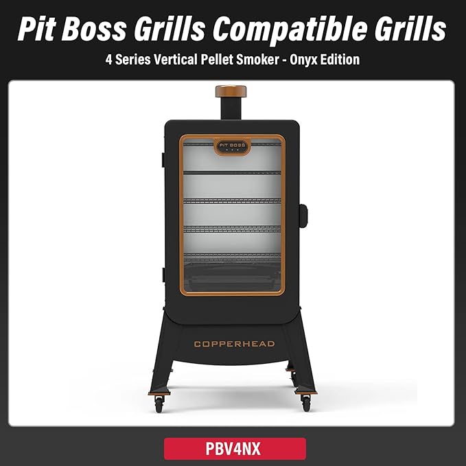 Utheer Folding Front Shelf for Pit Boss 4 Series Vertical Pellet Smoker Onyx PBV4NX, 12.8"x11" Smoker Shelf with 3 Hooks, Space-Saving Grill Prep Table, Pit Boss Vertical Smoker Accessories