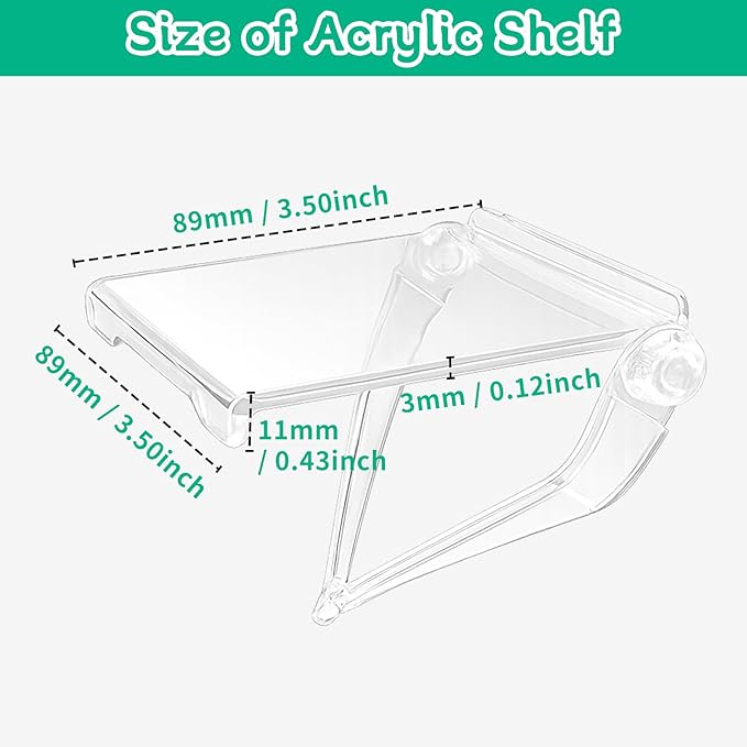 4PCs Acrylic Display Risers Stand Computer Monitor Clear Display Shelf Computer Screen Decor for Mini Figurine Home Office Desk Figures Organizer