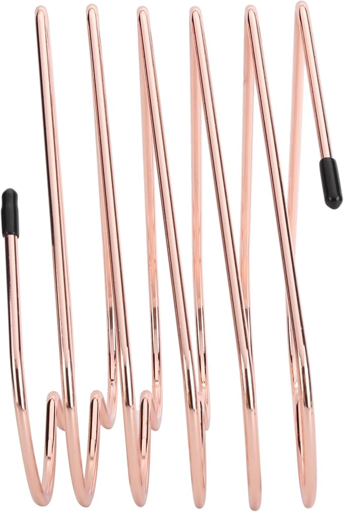 Folder Holder for Desk, Heart Shaped Desk File Organizer Vertical File Holder, 5 Slots Iron Gold File Holder, Telescopic Book File Organizer Stand for Desk File, Rose Gold