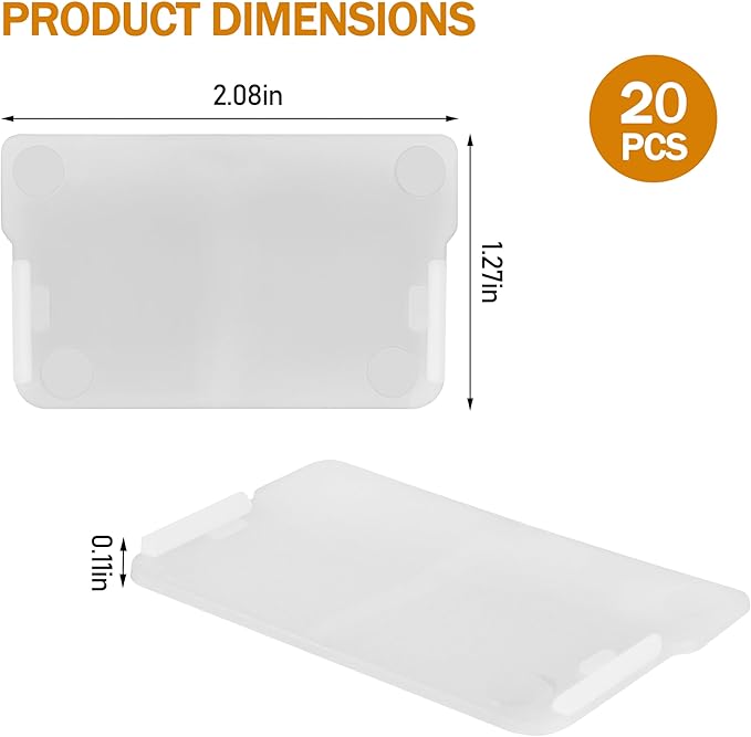 40716 Plastic Width Dividers for Craft Cabinet Small Drawers,Teacher's Toolbox, Small Parts Organizer, Screw Organizer 20Pcs