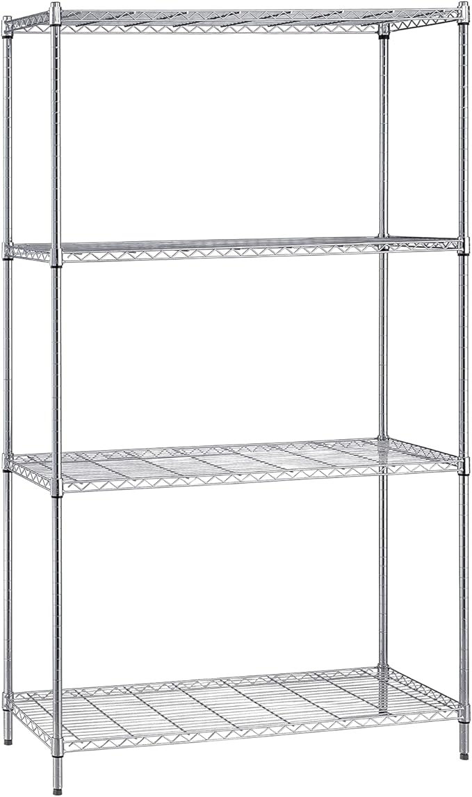 Quantum Storage Systems WR63-3048C Starter Kit Wire Shelves Chrome 4 Shelves 63" H x 48" W x 30" D