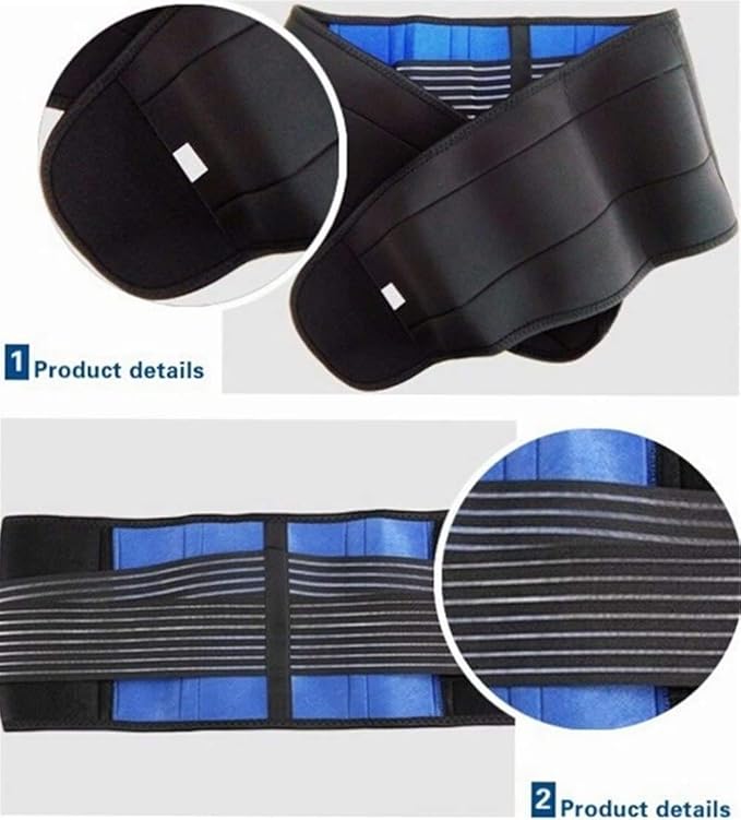 Deluxe Neoprene Double Pull Lumbar Lower Back Support Brace Exercise Belt Waist Trainer Belt