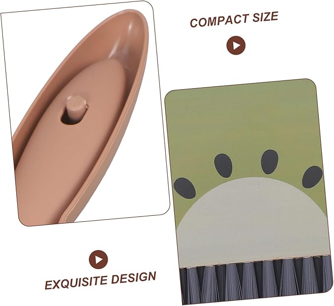 PRETYZOOM Mini Travel Cleaning Kit Floor Sweeper Dustpan and Small Brush for Desktop Cleaning