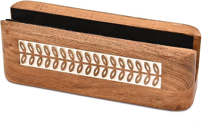 Laptop Stands Acacia Wood Vertical Laptop Stand | Space-Saving Desktop Organizer | Holder for MacBook, Dell, HP & More (8" x 2.3" x 2.5")
