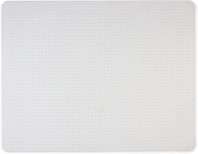 Staples Office Chair Mat, Clear Floor Mats, Flat-Pile Carpets, 60 x 46 Inch, Smooth Glide
