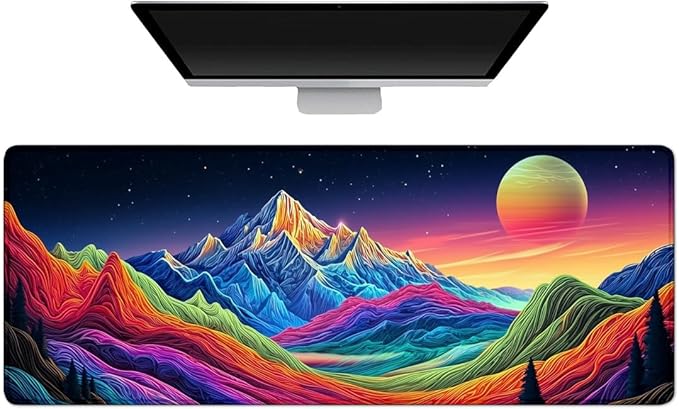 Desk Mat,Desk Pad, XXL Large Mouse Pad,Anti-Slip Big Mousepad with Stitched Edges,Extended Computer Mouse Pads for Desktop Scenery