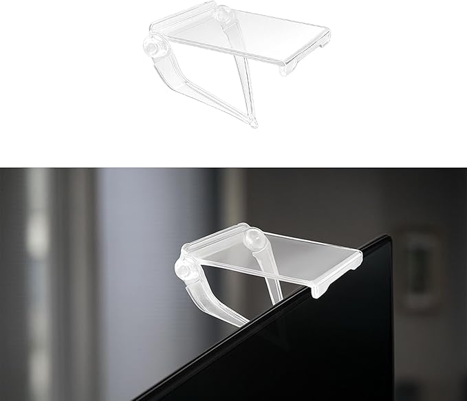 TBWHL 4pcs Acrylic Display Shelf, Computer Screen Display Stand for Anime Figure, Shelf Risers for Figures, Riser Stand for Decoration and Organizer for Desk, Computer Monitor Decor Figurines
