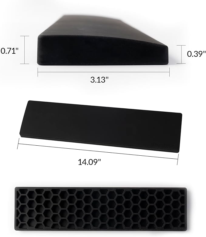 Ergonomic Silicone Wrist Rest for Keychron K8 / K8 Pro / K8 Max / K8 HE/ C1 / C1 Pro / L4, 14.09" Honeycomb Non-Slip Palm Rest, 80% TKL Mechanical Keyboards Support with Typing Pain Relief