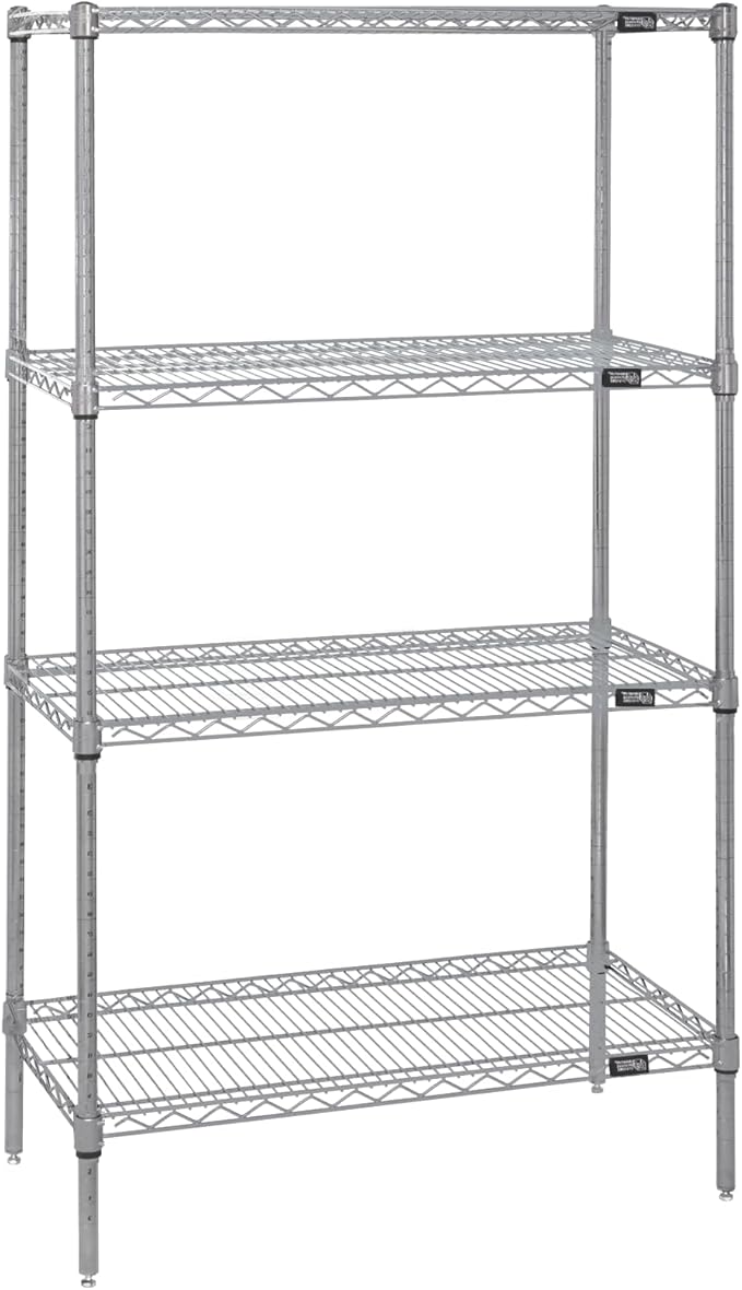 Quantum Storage Systems Wire 4 Shelf Starter KIT Stainless 74in