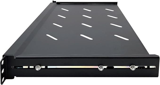 Electriduct 1U Keyboard Tray - Fully Extendable Universal 19" Rack Mount Sliding Shelf for Network Equipment Server Cabinet Enclosure with 3-Rail System and Mounting Hardware - 10.8" Deep