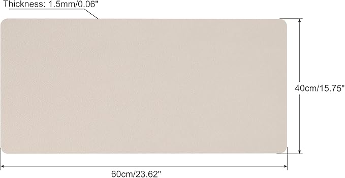 PATIKIL 24"x16" Desk Mat Protector, PVC Non-Slip Waterproof Mouse Pad Writing Mat for Office Home, Apricot