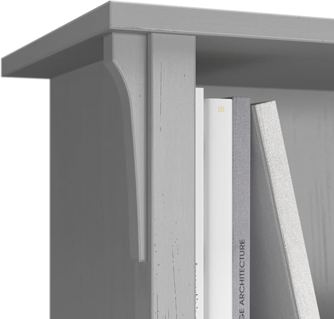 Bush Home Salinas 6 Cube Organizer in Cape Cod Gray, Office Storage Solution, Home Organizer with Open Shelving, Compact Unit for Books and Supplies