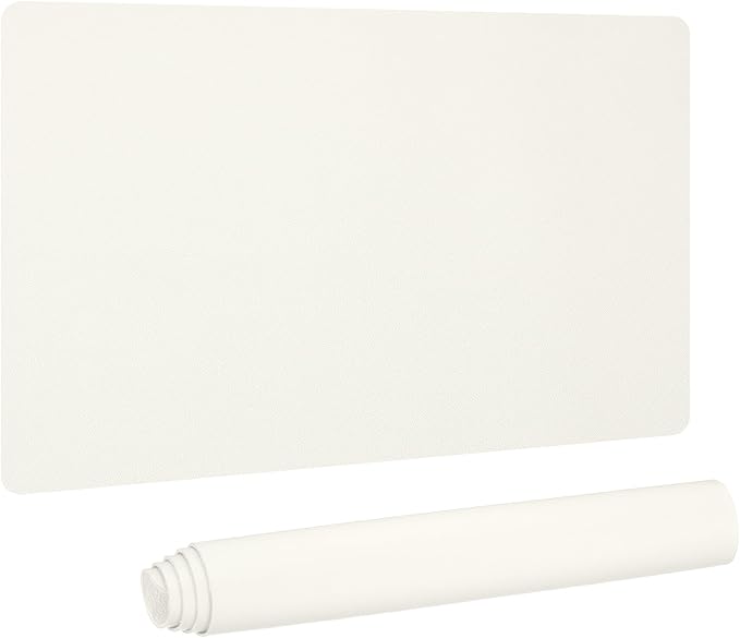 PATIKIL Large Desk Mat, 24"x13" Non-Slip Waterproof PU Leather Large Desk Pad Large Desktop Protector Cover Dual Sided Desk Pad for Office Home Work Study, Cream