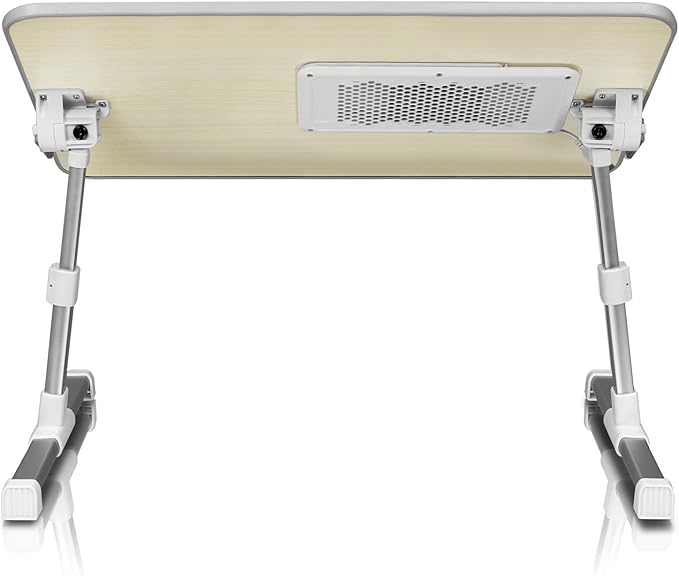 Aluratek (ACT01F) Adjustable, Foldable, Ergonomic, Laptop Cooling Table with Cooling Fan (Standing Desk, Sofa/Couch Tray, Floor)