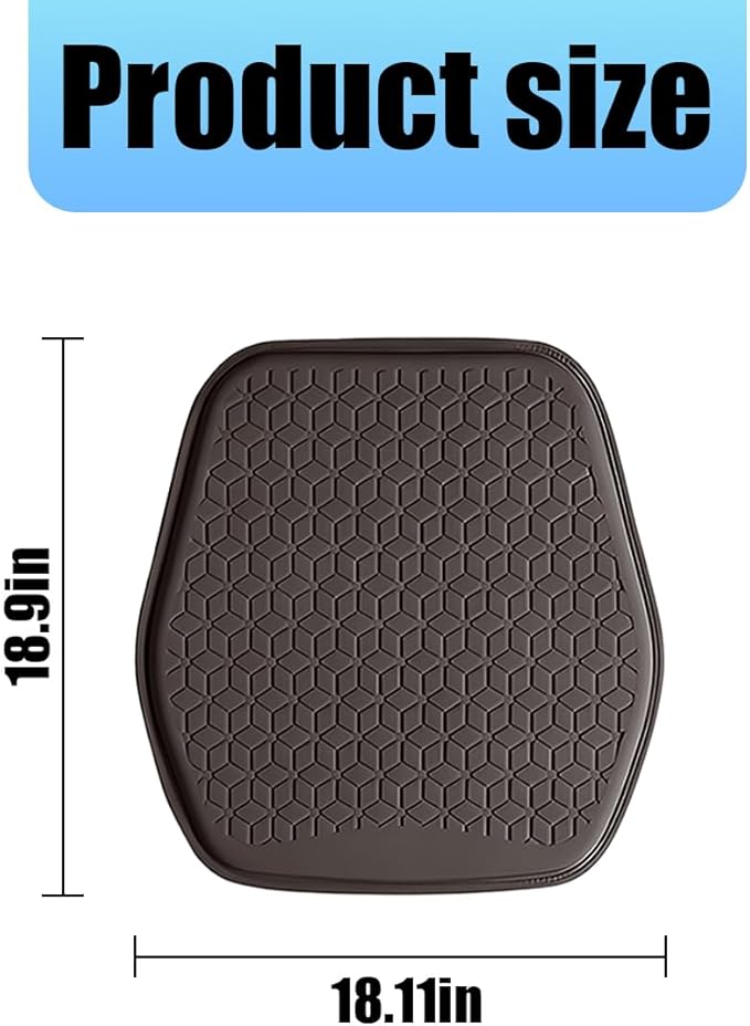 Zpana Gel Car Seat Cushion, Non-Slip & Comfortable Automotive Chair Protector Pad for Driving, Breathable Vehicle Interior Mat Cover Accessories, Universal for SUV Sedan Truck (Coffee)