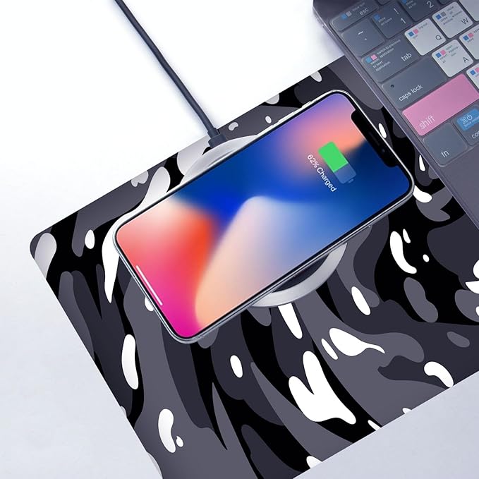 Fluid Pattern XXL Mouse Pad,Super Thick Waterproof Fluid Pattern Large Gaming Mousepad with Stitched Edge,Mouse Computer Desk Accessories,Non-Slip Base Mouse Keyboard Mat 800X400X4mm