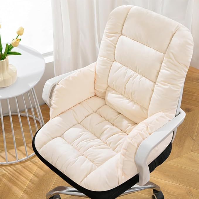 Desk Chair Cushion Office Chair Pad with High Back Support Seat Cushion with Non-Slip Bottom for Office Car Home Dining Room Kitchen