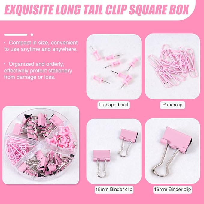 Gawsey Pink Desk Organizers and Accessories with Desk Organizer 360° Rotating Pen Holder and Office Supplies, Cute Stationery Supplies Set