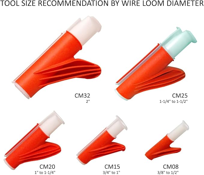 Electriduct Wire Loom Cable Insertion Tool for 3/4" to 1" Conduit Sleeving Installation - Model CM15