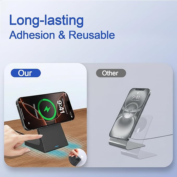 20W Wireless Charger Stand for iPhone, Wireless Charger Fast Charging Station for iPhone 17/16/15/14/13/12, Magnetic Phone Charger Stand for Desk/Bedside
