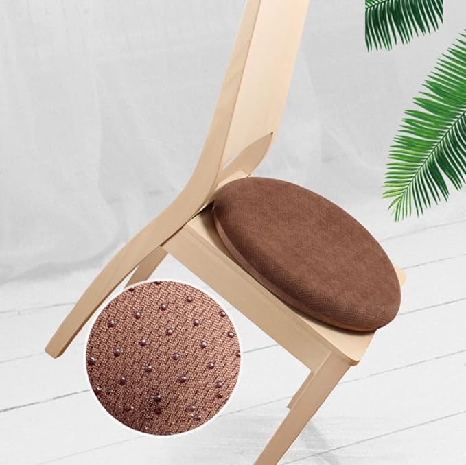 Sigmat Memory Foam Seat Cushion Anti-Slip Soft Round Stool Cushion Chair Pad 13 Inch Coffee