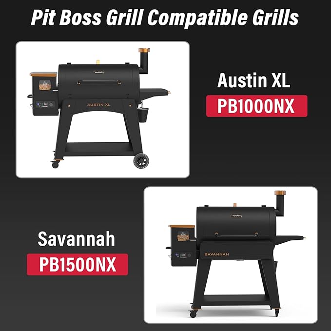 Utheer Folding Front Shelf for Pit Boss Austin XL 1000 Onyx & Savannah 1500, 29.5" Heavy-Duty Grill Prep Table with 5 Hooks, Space-Saving Steel Front Shelf