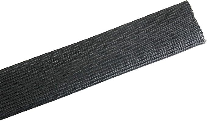 Fiberglass Heat Wrap Wire Shield Sleeve- 1" IDX 10' Adjustable Black Exhaust Heat Shield Spark Plug Wire For Car&Auto Wire Loom Brake Line Cable