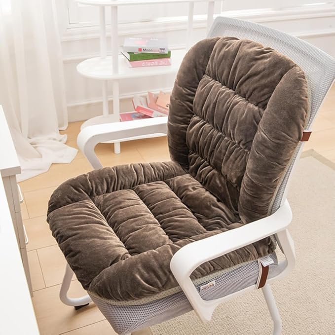 Desk Chair Cushion Office Chair Cushion Seat Cushion with Back Support Integrated Pad with Fixed Band for Sedentary Individuals