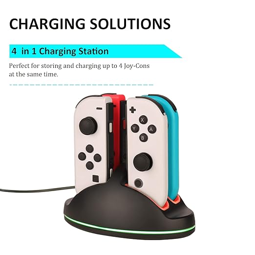 Accessories Bundle for Nintendo Switch OLED Model: Super Kit with Carrying Case, Screen Protector, Steering Wheels, Joycon Grips, Charging Dock, Playstand, Protective case and More (23 in 1)