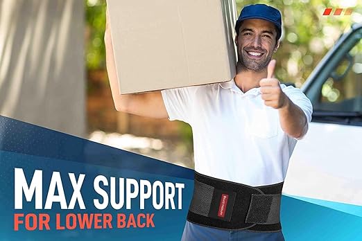 Back Brace for Lower Back Pain Relief - Adjustable Lumbar Support Belt for Sciatica, Herniated Disc, Scoliosis - Breathable Mesh Lower Back Support with Removable Pad - For Men and Women (X-Large)