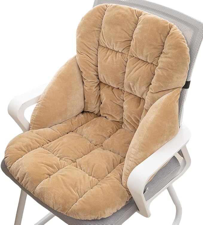 LYFJMUS High Back Office Chair Cushion Soft Desk Chair Pad with Ties Rocking Chair Cushion for Office Car Home Dining Room Kitchen