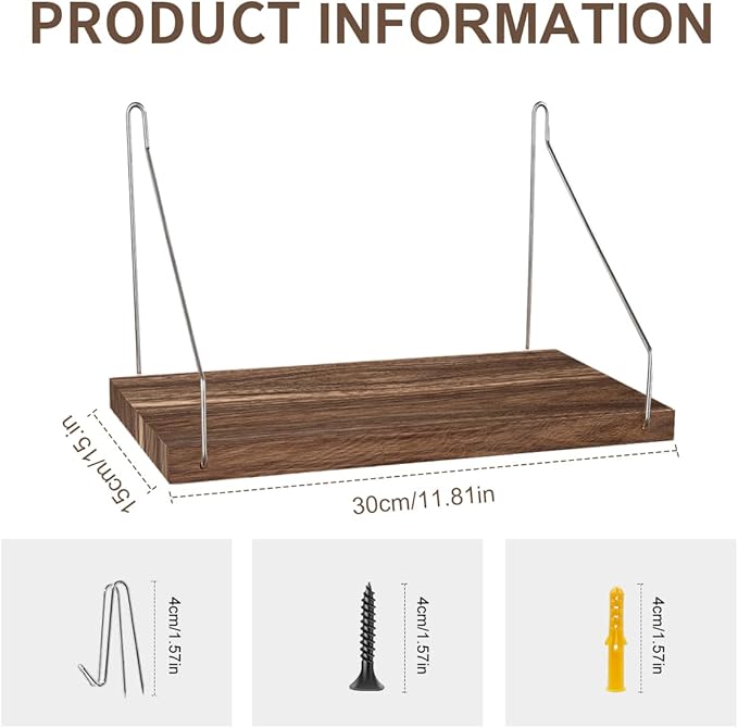 Fabric Wall Cubicle Shelf with Hooks for Work Decor, 11.8''x6'' Wooden Cubicle Organizer Storage Shelf with Hangers Cubicle Accessories for Office & Women Men Desk（1 Pack ）