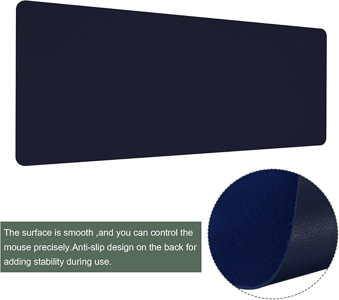 YOKIVE Desk Mat Protector, PVC Non Slip Waterproof | Laptop Pad Writing Mat for Desktop Keyboard Mouse (Blue, 27.56x13.78 Inch)
