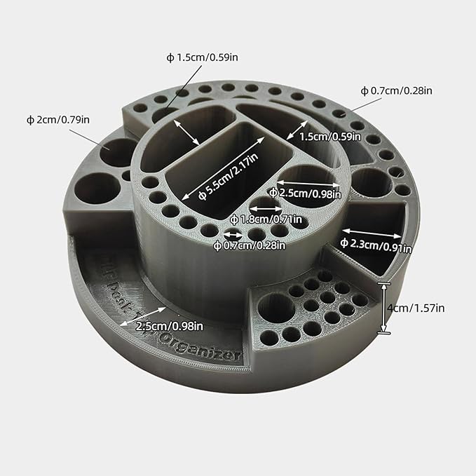 Yiju Fly Tying Tool Kit Organizer Holder Caddy Multifunction Portable Fishing Fly Tying Station Storage Rack for Gift Anglers Men